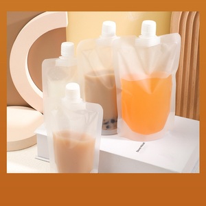 Food Grade Clear Stand up Spout Pouch Bag with Security Feature for Juice Milk Water-Customizable Beverage <strong>Packaging</strong> - Product Image 4