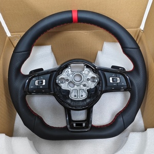 Volant en cuir personnalisé pour Volkswagen <span class=keywords><strong>Golf</strong></span> 6 MK7 Polo CC Passat B6 B7 Caddy Vento - Product Image 2