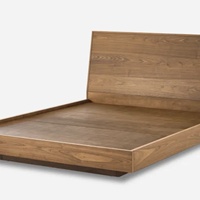 Base de Cama Baja de Madera Maciza Doble, Estilo Japonés, para Uso en Hoteles y Hogares, Tamaño Queen y King