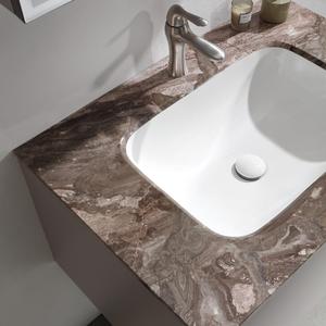 <span class=keywords><strong>Meuble</strong></span>-lavabo compact et moderne avec armoire miroir murale et plateau en marbre, tiroir de rangement - Product Image 3