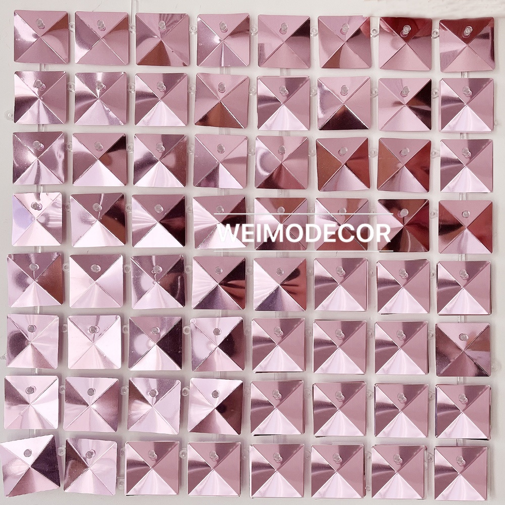 Квадратный декоративный материал на заказ 30x30 см, 3D Алмазная форма, мерцающие блестки, настенная панель