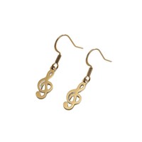 Boucles d'oreilles pendantes en acier inoxydable de haute qualité avec motif musical pour hommes et femmes