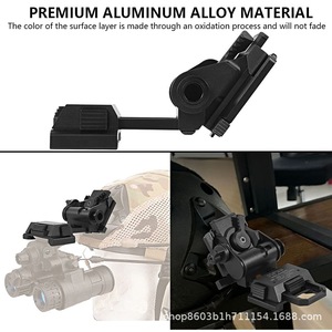 <b>Night</b> Vision <b>Goggles</b> Helmet Mount Metal Bracket Tactical Black Desert Color NV8000 8160 Compatible - Product Image 4