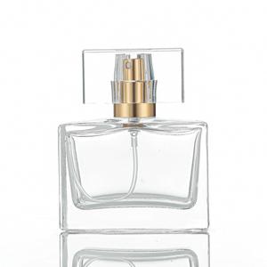 Botella de Perfume de 30 ml, de Vidrio Cuadrado Plano, Material Cristal Blanco, Botella con Atomizador, Recargable, Portátil, de Pequeña Capacidad - Product Image 1