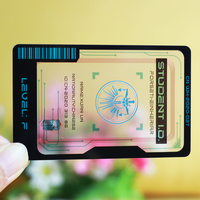 Kartu magnetik murid cetak CIP IC cerdas PVC bening desain keren dengan Barcode cetak Offset