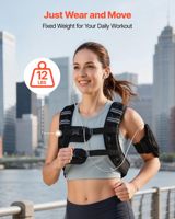 Gilet lesté en néoprène Yx 16 Lbs avec bande réfléchissante et boucle réglable pour hommes/femmes - Course à pied, entraînement de force, fitness