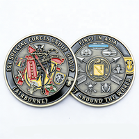 Pièces de monnaie commémoratives en laiton plaqué antique, de haute qualité, fabriquées en usine, pièces de monnaie de défi en métal 3D personnalisées à double placage