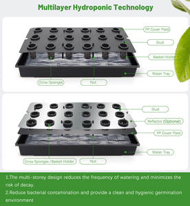 Garden Supplies Plastic <strong>Seed</strong> Starting Germination Tray Reusable Self-watering Growing Tray Drain Holes Indoor Plant <strong>Propagation</strong> - Product Image 4