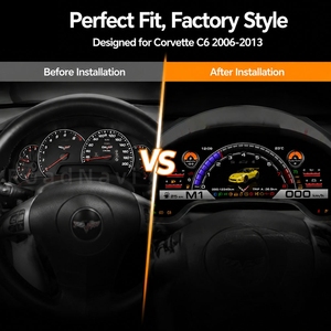 12.3" RoadNavi <strong>Car</strong> Auto <strong>Speedometer</strong> <strong>for</strong> Corvette C6 2006-2013 LCD Digital Cluster <strong>Car</strong> Upgrade Dashboard Instrument - Product Image 3