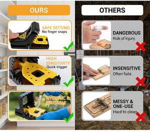 Trampa <span class=keywords><strong>para</strong></span> <span class=keywords><strong>Ratas</strong></span> de Plástico Sólido Reutilizable, Impermeable y Ecológica, Control de Plagas Profesional Portátil <span class=keywords><strong>para</strong></span> <span class=keywords><strong>Ratas</strong></span> - Product Image 4