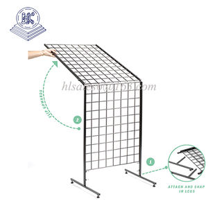 רשת מסגרת עם רשת תיל מתכת זקוף רשת תליית תיק גרביים המארגן לעמוד מתלה מסך - Product Image 4