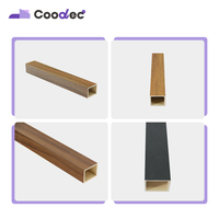 Eco-Friendly Wpc Timber Tube Space Decoration Interior Theaters Hollow Wall Divider Partition Wood Timber Tube