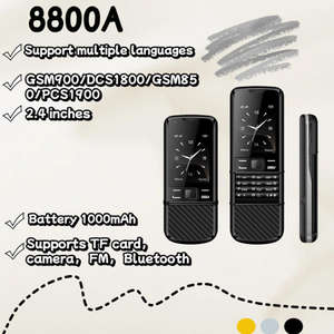 Teléfono Móvil 8800A con Función Deslizante, Pantalla LED de 2.4 Pulgadas, Doble SIM, Doble Modo de Espera, Bluetooth, Ranura para Tarjeta TF, Radio FM, Batería de 1000 mAh, Tipo C, GSM Global - Product Image 6
