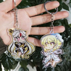 MOQ <b>Custom</b> Printed Logo Acrylic Pendant Cool <b>Keychain</b> with Blank Key Chain and Charm for Crystal Key Chain Collection - Product Image 4