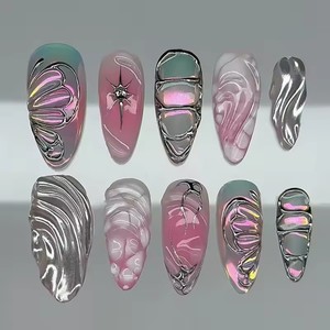 <span class=keywords><strong>Hermosas</strong></span> <span class=keywords><strong>Uñas</strong></span> Postizas Hechas a Mano, <span class=keywords><strong>Uñas</strong></span> Artificiales 3D, <span class=keywords><strong>Uñas</strong></span> de Gel - Product Image 3
