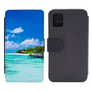 Capa de celular de couro pu com suporte, de luxo, capa traseira, 5g, 4g, para samsung galaxy a12, a22, a32, a51, a71, à prova d'água