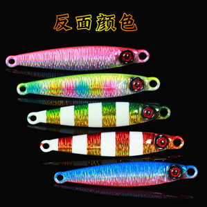 Metal Jig Jigging Spoon luminoso 10-120g Shore Casting Jig Drag Cast Sea Bass Lure esca <span class=keywords><strong>artificiale</strong></span> lega di tungsteno affondamento rapido - Product Image 4