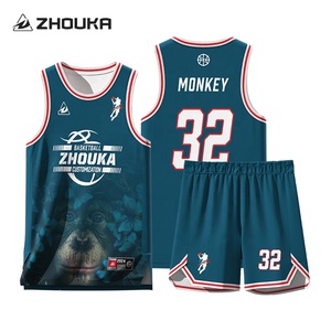 Vêtements de sport d'entraînement respirants personnalisés OEM Ensembles d'uniformes de basket-ball Maillot de basket-ball vintage à sublimation pour les jeunes - Product Image 1