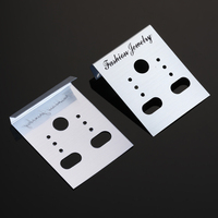 50 pièces/sac, cartes d'étiquetage et supports de présentation en plastique pour boucles d'oreilles et clous d'oreilles, fournitures pour bijoux 30x37mm X19