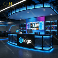 Set Perlengkapan Furnitur Bar Bergaya Premium Barber Station dan Desain Ruang Game Futuristik untuk Kafe Internet E-sports Kelas Atas