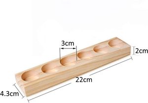 Yukmin, organizador de almacenamiento de exhibición de aceite esencial de madera, estante de madera de <span class=keywords><strong>pino</strong></span> con capacidad para 6 botellas de aromaterapia, estante de regalo Ideal - Product Image 3