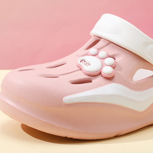 Sandales compensées pour femmes Crocs, motif dessin animé mignon, antidérapantes, pour la plage, chaussures d'été - Product Image 4