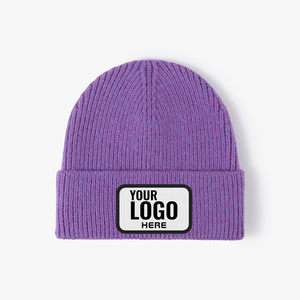 Bonnet d'hiver <span class=keywords><strong>en</strong></span> acrylique pour usage sportif quotidien, bonnet tricoté pour homme avec logo, pour vêtements d'hiver pour homme - Product Image 2