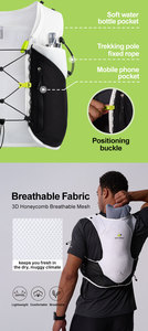 Gilet di idratazione da corsa Trail da corsa corsa ciclistica maratona leggera pacchetto di idratazione zaino per donna uomo - Product Image 5