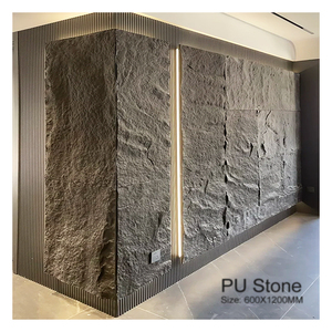 Nhà máy tấm ốp tường đá PU bán buôn tấm ốp nhân tạo 3D chống thấm dùng trang trí nội ngoại thất - Product Image 1