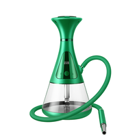 Étui de transport en cuir sans charbon de bois Narguilé électronique Beleaf avec écran indiquant la température et le temps de chauffage ainsi que la lumière LED