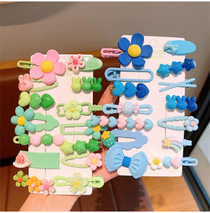 Date <span class=keywords><strong>2023</strong></span> 14 pièces/ensemble mignon enfant Barrettes enfant pinces à cheveux pince à cheveux accessoires cadeau ensemble fille dessin animé motif pince à cheveux ensemble - Product Image 3