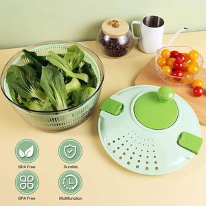 Best Kitchen <strong>Salad</strong> Maker Set Tool Green Large <strong>Salad</strong> <strong>Spinner</strong> <strong>with</strong> Lid And Bowl - Product Image 3