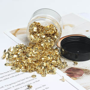 Многофункциональные 350 шт. плоские золотистые металлические Нажимные кнопки - Product Image 6