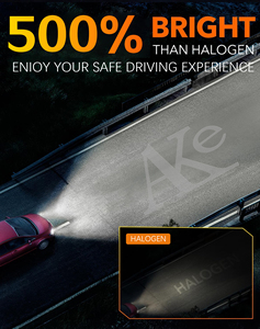 AKE CD302 Faros Delanteros con Lente de Proyector Bi-LED de 3.0 Pulgadas, 100w 10000LM, Lente Dual, Luz Directa, para Automóvil Universal - Product Image 4