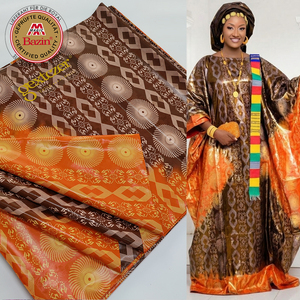 <span class=keywords><strong>Tela</strong></span> Bazin Africana Estampada Directa de Fábrica, Material de Costura Original Nigeriano para Mujer, No se Destiñe Después del Lavado - Product Image 2