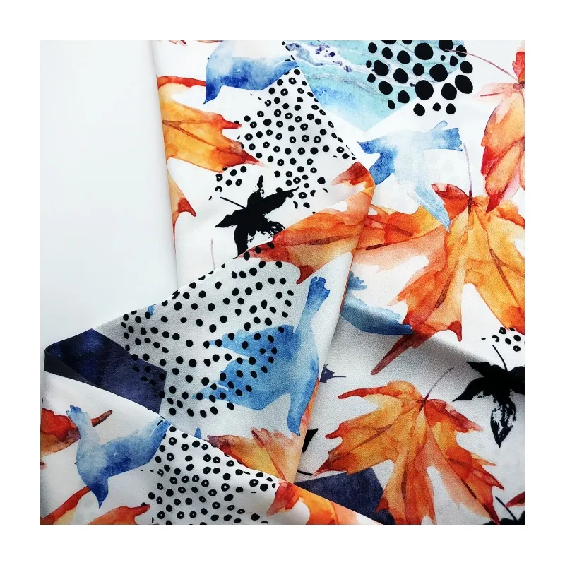 최신 하와이 디자인 새틴 짠 폴리 에스테르 스판덱스 맞춤형 디지털 인쇄 부드럽고 실크 같은 드레스 셔츠