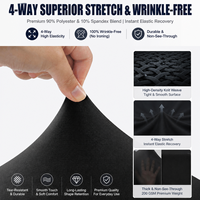 Housse de table extensible 4 directions en spandex, ajustée, avec poches renforcées pour les pieds, sans plis, idéale pour mariages, banquets et salons professionnels