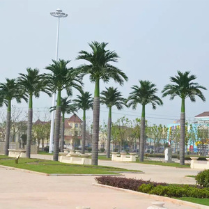 ต้นมะพร้าวประดิษฐ์ขนาดใหญ่สำหรับตกแต่งภายนอกอาคาร รูปทรงโค้ง ป้องกันแสงแดด ทำจากไฟเบอร์กลาส เหมาะสำหรับงานแต่งงานและปีใหม่ - Product Image 2