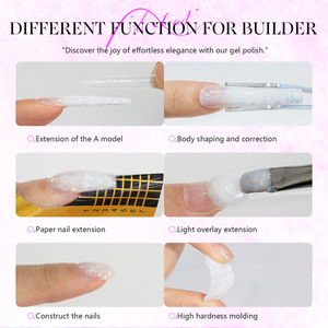 वेंडेनी कोई दर्द नहीं 12 रंग शिमर बिब जेल बिल्डर tपो हेमा फ्री ओम बिब नेल एक्सटेंशन जेल नाखून आपूर्तिकर्ता के लिए - Product Image 4
