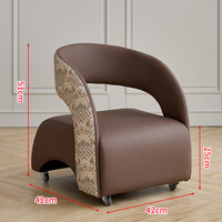 Fauteuil pivotant de style influenceur, style nordique, avec dossier, roulettes omnidirectionnelles, tabouret bas, chaise mobile pour salon
