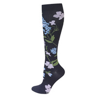 Chaussettes de pression Chaussettes de mollet Chaussettes de compression extensibles imprimées Compressées