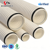 Tuyau ondulé double paroi en PEHD DN50-160mm SN8 haute résistance aux températures pour drainage souterrain (vente en gros)