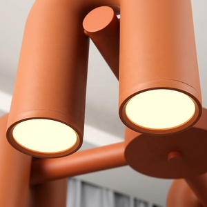 Lámpara de techo <span class=keywords><strong>tubular</strong></span> de hierro con forma de U para hotel, centro comercial, restaurante, comedor, sala de estar, <span class=keywords><strong>colgante</strong></span> de metal, diseño nórdico moderno - Product Image 5