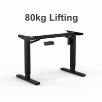 Structure de bureau électrique robuste pour bureau assis-debout - Table réglable en hauteur à moteur unique, 2 pieds, vente en gros