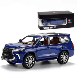1/24 eccellente qualità LX570 SUV metallo auto giocattolo in lega auto pressofusi veicoli modello giocattoli per bambini
