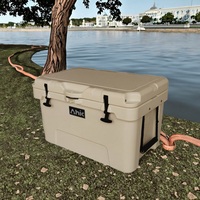 Glacière portable 45QT en LLDPE au design moderne pour le stockage de nourriture et de boissons pour le camping, les pique-niques et les activités de plein air