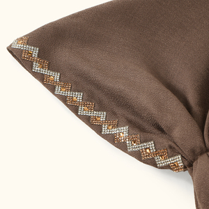 Mới Đã Sẵn Sàng Để Mặc Đầu Kết Thúc Tốt Đẹp Với Kim Cương Cotton Linen Với Rhinestone Beading Ngay Lập Tức Hồi Giáo Phụ Nữ Hijab Ánh Kim Shimmer Headscarf - Product Image 6