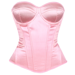 Top Corto Strapless Elegante para Mujer, Corsé Ajustado con Cintura Ceñida, Top de Satén en Negro, Blanco, Morado, Rojo y Marrón - Product Image 2