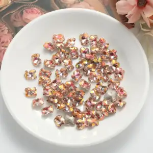 8x10mm 200 pezzi/borsa all'ingrosso di cristallo Flatback strass non Hot Fix diamante pietra di vetro Flatback strass