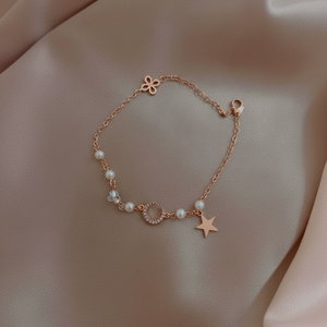 กำไลลูกปัดชั้นดีสไตล์เกาหลีสำหรับผู้หญิงและเด็กผู้หญิงสร้อยข้อมือรูปดาวสุดหรู - Product Image 1